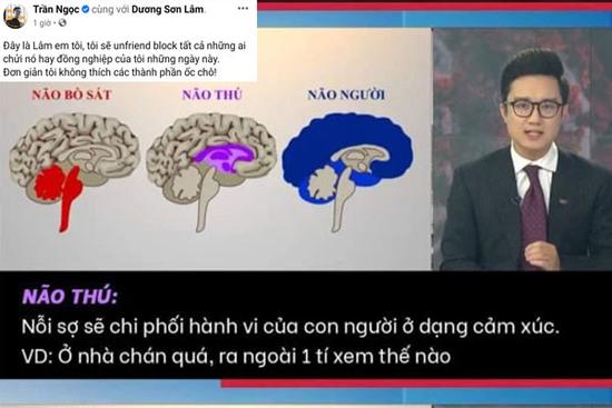 MC Trần Ngọc 'lửa cháy đổ thêm dầu' khi VTV ví von 'não người, não thú'