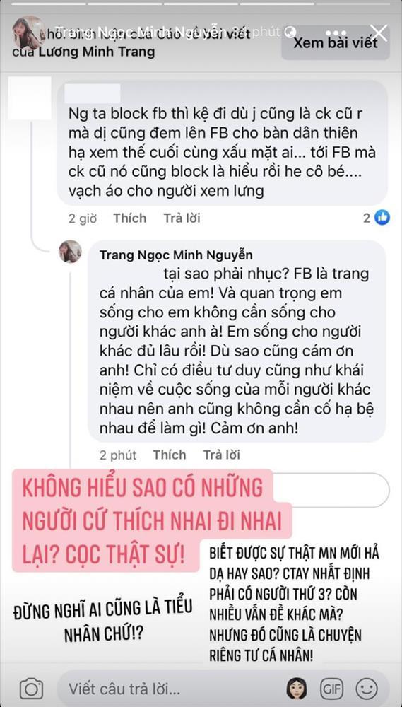 Lương Minh Trang bức xúc nhắc người thứ 3 sau ly hôn Vinh Râu-2