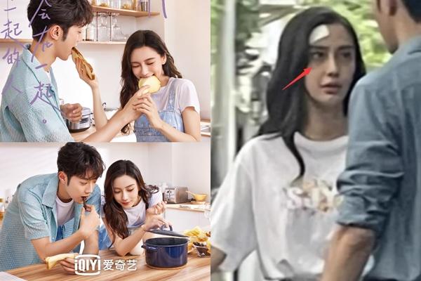 Angela Baby lộ rõ quầng thâm tại hậu trường phim