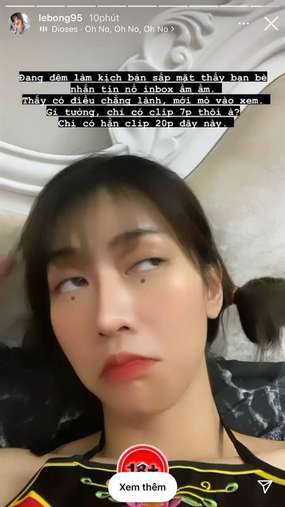 Lê Bống tranh thủ đăng clip trên giường giữa tin đồn lộ clip 2 phút-2
