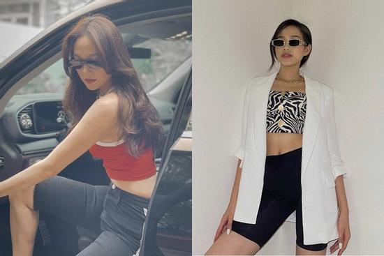 Học Minh Hằng, Đỗ Thị Hà mix quần biker shorts sành điệu