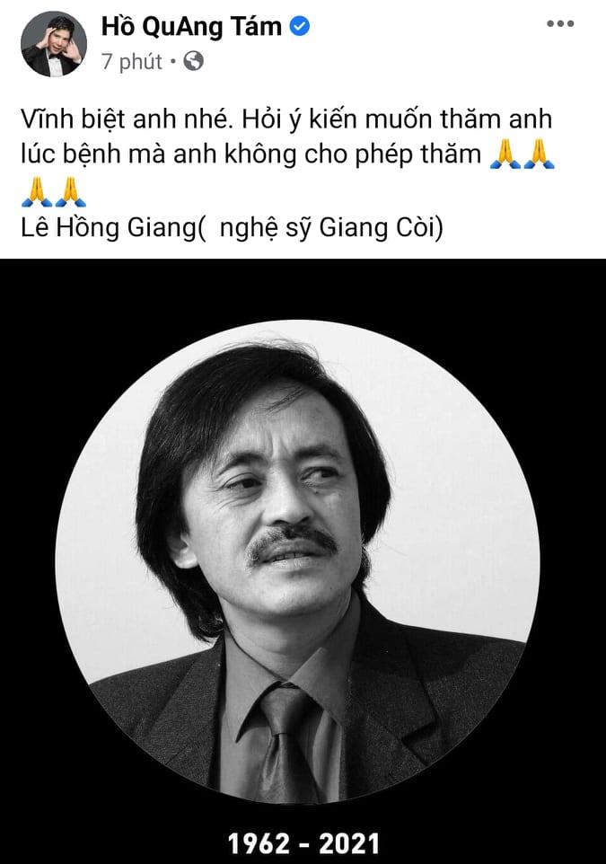 Đồng nghiệp bàng hoàng khi nghệ sĩ Giang Còi qua đời-4