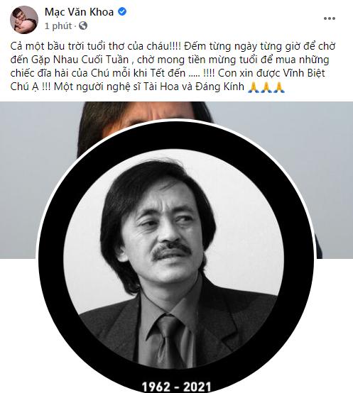 Đồng nghiệp bàng hoàng khi nghệ sĩ Giang Còi qua đời-7