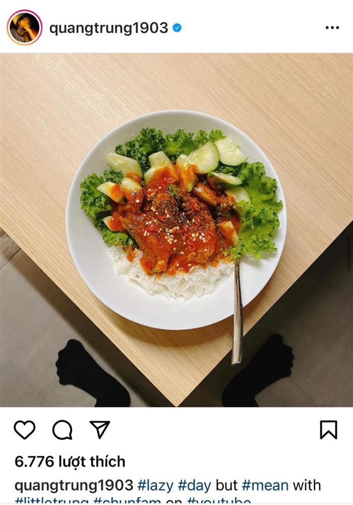 Quang Trung chụp đồ ăn mà fan chỉ soi vào đúng bàn chân quái dị-2