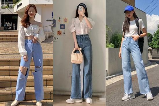 Muôn kiểu mix đồ với quần jeans ống rộng chuẩn style gái Hàn