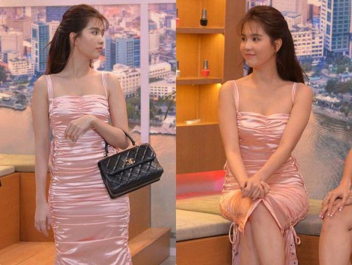 Diện đầm bèo nhún: Lý Nhã Kỳ nuột nà - Ngọc Trinh 3 trong 1-3