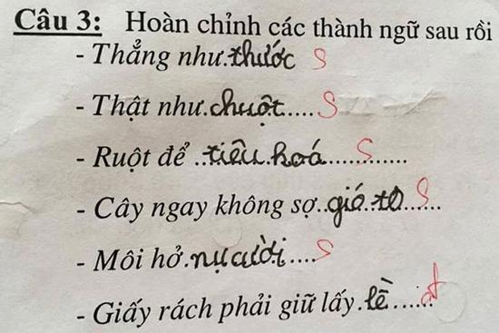 Nhóc tiểu học điền thành ngữ, đọc đáp án 'sang chấn tâm lý'