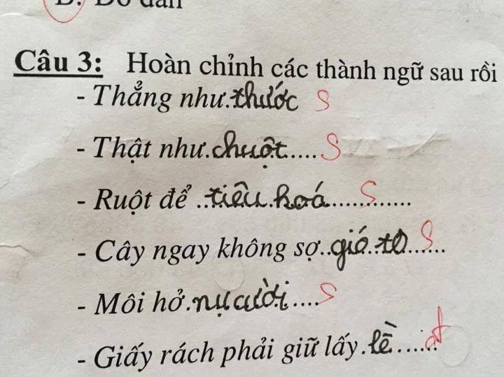 Nhóc tiểu học điền thành ngữ, đọc đáp án sang chấn tâm lý-1