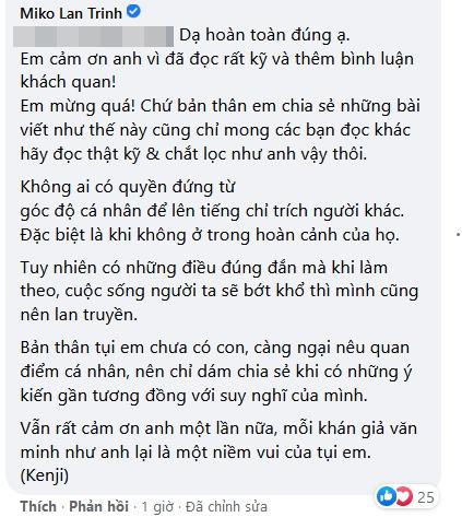 Tình chuyển giới của Miko Lan Trinh bị ném đá bài đăng sinh sản-8
