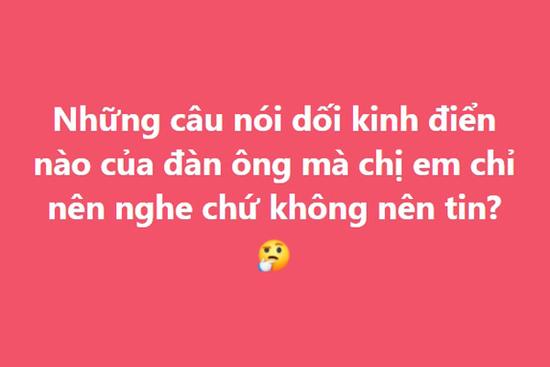 Đừng tin những gì đàn ông nói và 7749 câu trả lời đỉnh cao