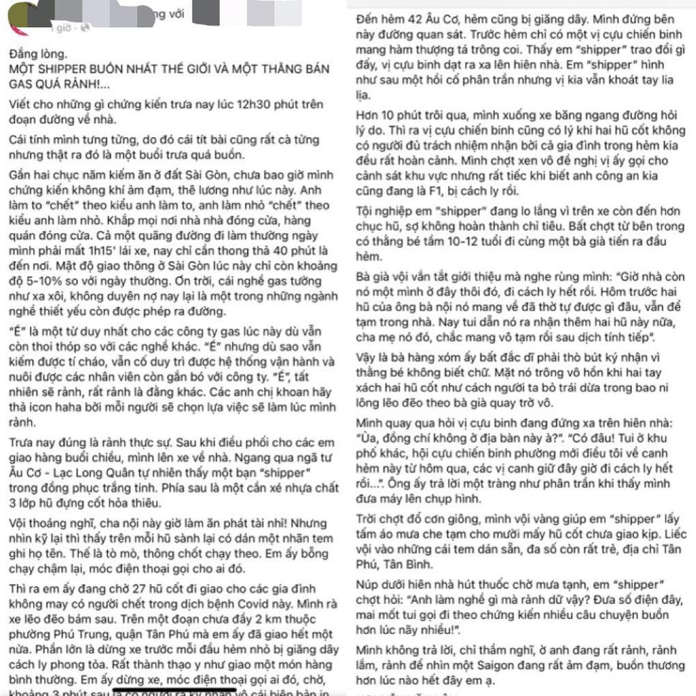 Sự thật shipper chở tro cốt người mất vì Covid-19 giao khắp Sài Gòn-2