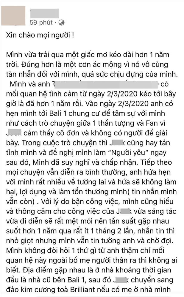 Ca sĩ J.1997 đình đám nhạc Việt bị bóc phốt lừa tình, có con riêng?-1