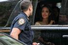 Angelina Jolie bị cảnh sát 'ới', ngẩn ngơ gương mặt đẹp lấp ló trong xe