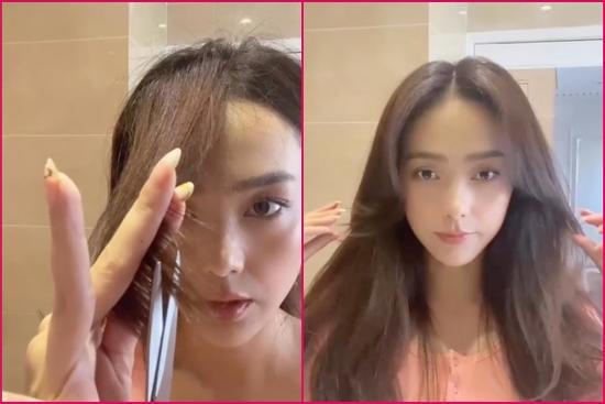 Minh Hằng hướng dẫn cách cắt và tạo kiểu mái bay nữ thần