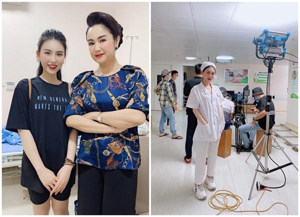 Tháng 4 vừa qua, Khánh My đảm nhận vai nữ y tá trong phim Hướng Dương Ngược Nắng.