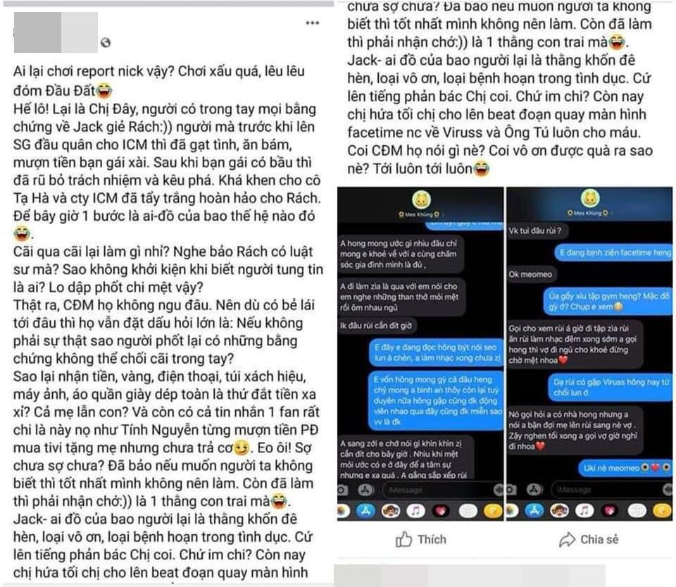 Lan truyền loạt tin nhắn gạ show hàng nghi của Jack với fan girl-3