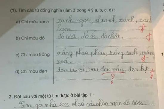 Yêu cầu tìm từ đồng nghĩa, câu trả lời nhóc tiểu học cười muốn sảng