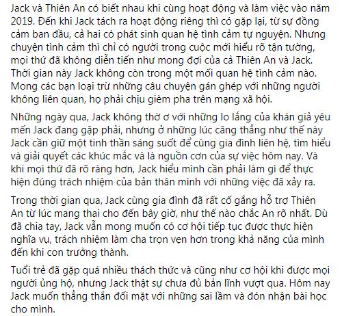 Jack đăng đàn xin lỗi, câu lạc bộ người tình phản ứng sốc-3