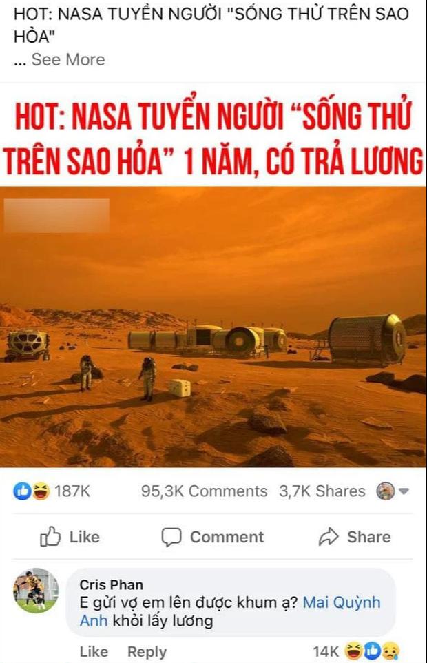 NASA tuyển người sống trên Sao Hỏa, Cris Phan muốn gửi vợ đi luôn-2