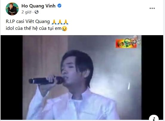 Sao Việt bàng hoàng khi ca sĩ Việt Quang qua đời