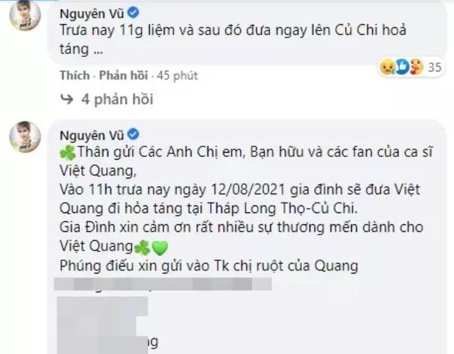 Hình ảnh hiếm hoi trong tang lễ gọn nhẹ của Việt Quang-5