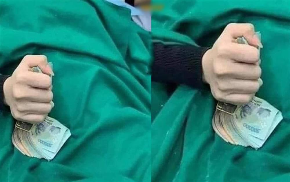 Trước lúc vào đẻ, chồng đưa vợ sấp tiền dày thay thuốc giảm đau-2