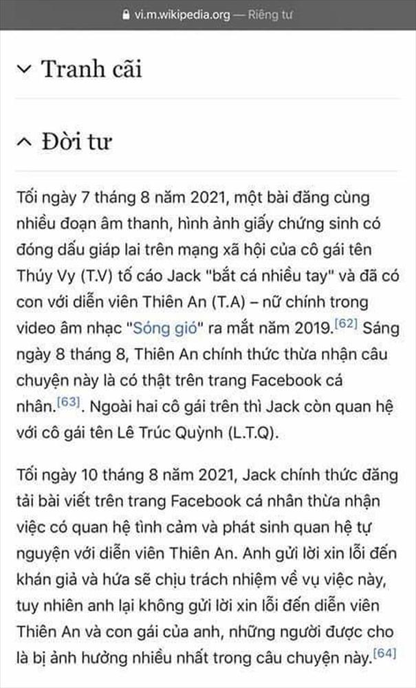 Wikipedia sửa thông tin của Jack, netizen đọc phát hoảng-3