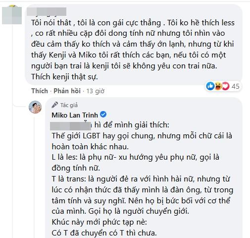 Yêu người chuyển giới, Miko Lan Trinh tuyên bố mình là gái thẳng-3