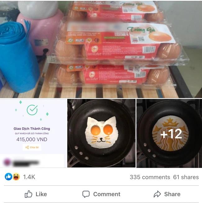 Nghỉ dịch quá rảnh, cô gái mua hơn 400k trứng gà chỉ để tập chiên-1