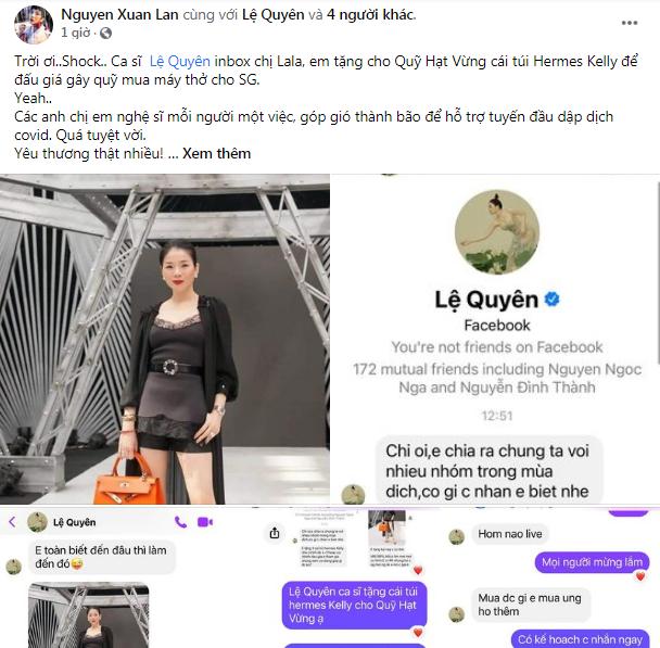 Lệ Quyên đấu giá túi Hermès hơn 300 triệu ủng hộ TP.HCM-1