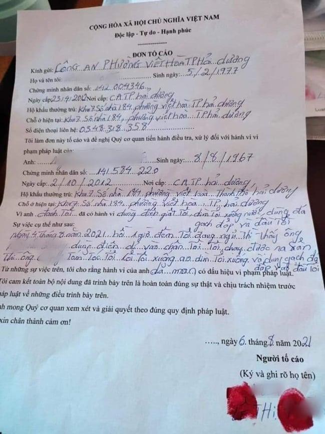 Hải Dương: Vợ tố cáo chồng tra tấn dã man, chích điện, dìm xuống ao-1