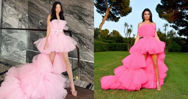 Lương Thùy Linh bị nghi mặc váy nhái Kendall Jenner-7