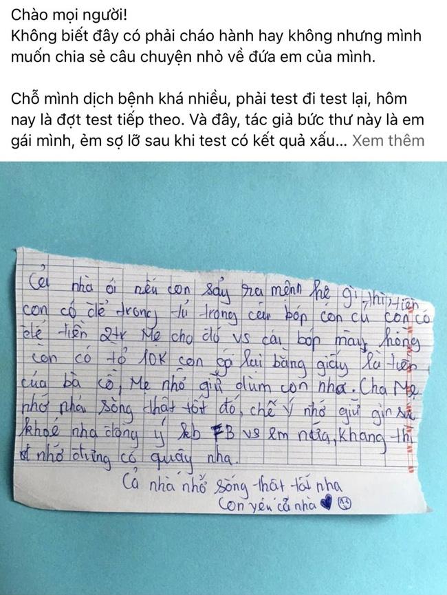 Lo mắc Covid-19, cô nhóc siêu hài viết thư lộ nơi giấu tiền riêng-1