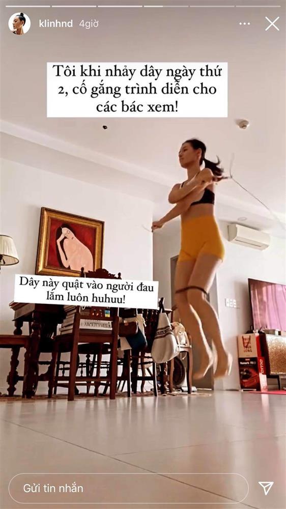 Kỳ Duyên, Ngọc Trinh giữ eo bé tẹo nhờ hùng hục nhảy dây-4
