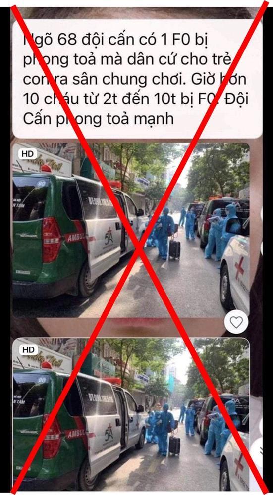 Thông tin trẻ con ra sân chung chơi, 10 cháu bé F0 ở ngõ 68 Đội Cấn sai sự thật-1