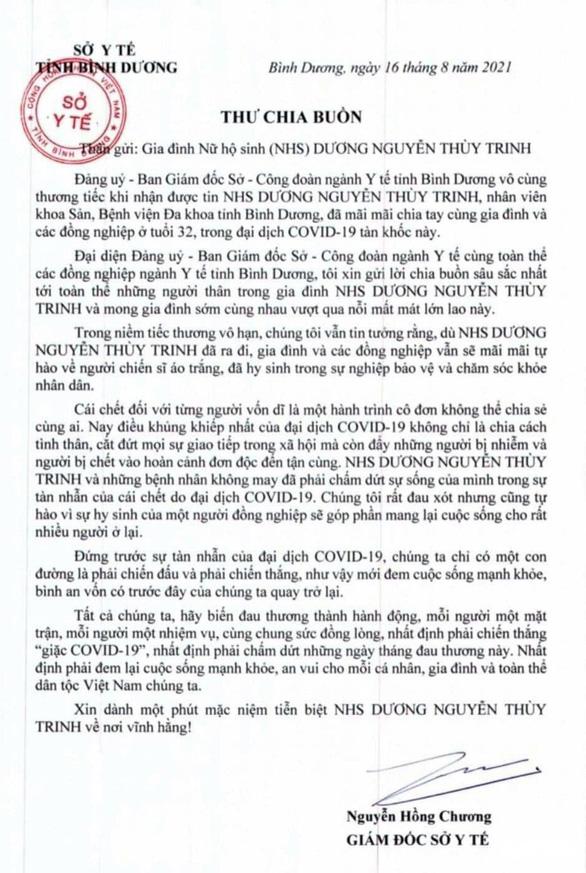 Nữ hộ sinh đang mang thai tử vong vì COVID-19 ở Bình Dương-1