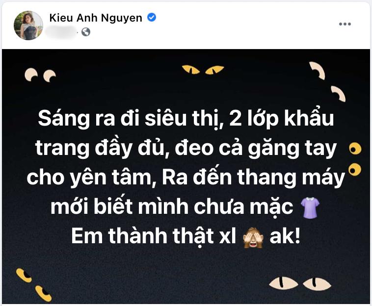 Kiều Anh Phía Trước Là Bầu Trời não cá, mặc mỗi áo lót đi siêu thị-1