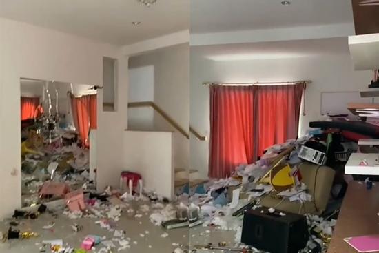 Năn nỉ vợ cho bồ nhí ở chung bất thành, chồng phá nhà thành bãi rác