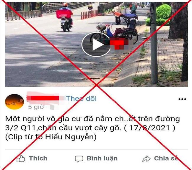 1 người vô gia cư tử vong trên phố Sài Gòn là tin sai sự thật-1