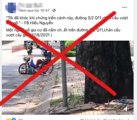 1 người vô gia cư tử vong trên phố Sài Gòn là tin sai sự thật-2