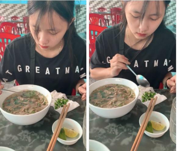 Cô gái bị ném đá chỉ vì hành động khác người khi đi ăn phở-1