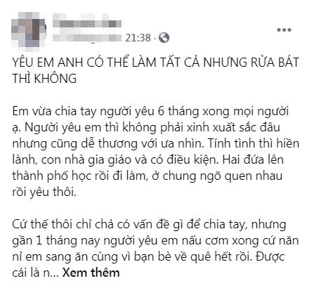 Bạn gái bắt rửa bát xong chẳng thưởng gì, thanh niên ấm ức giải tán-1