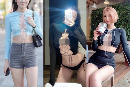 Mốt áo đan dây hở toang 'bưởi bòng' phản cảm của chị em