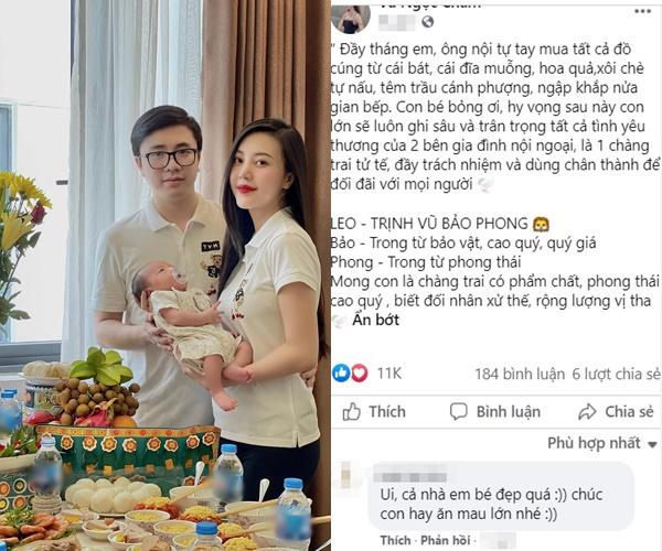 Hot girl Người Ấy Là Ai khoe cỗ bố chồng chuẩn bị ngày đầy tháng cháu-1