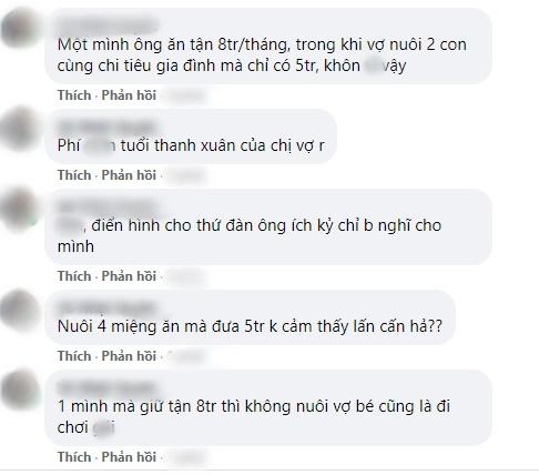 Than thở vợ tiêu gì hết 5 triệu/tháng, anh chồng bị chửi sấp mặt-3