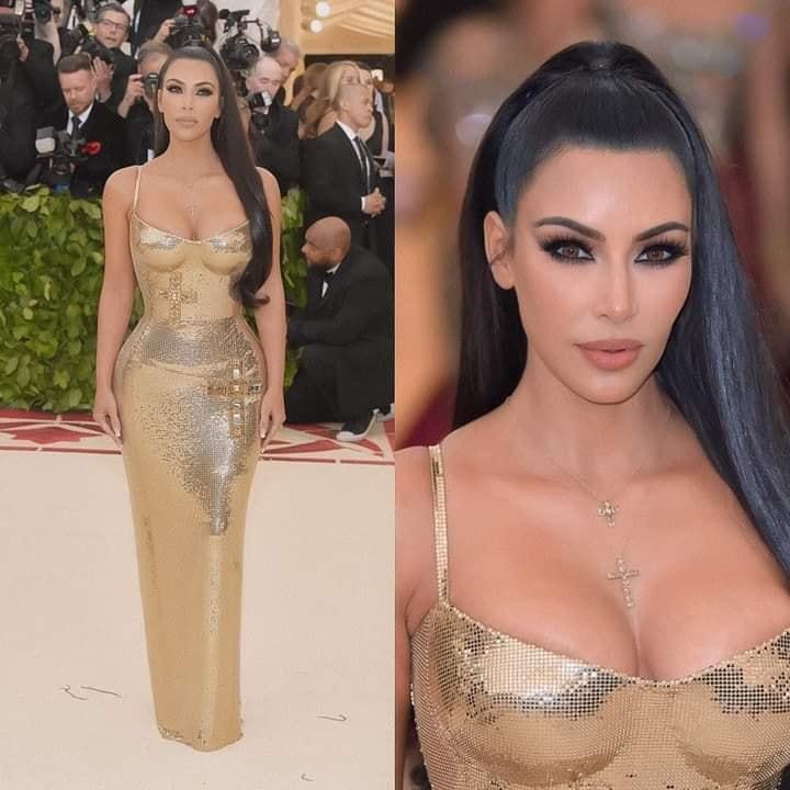 Kim Kardashian khoe vóc dáng đồng hồ cát.