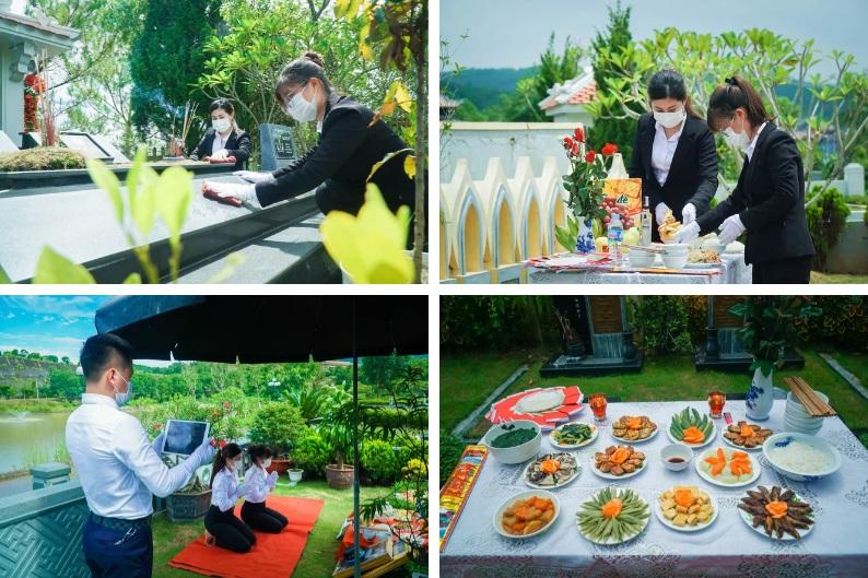 Dịch Covid-19, người Hà Nội cúng Vu Lan online, viếng mộ qua video call-7