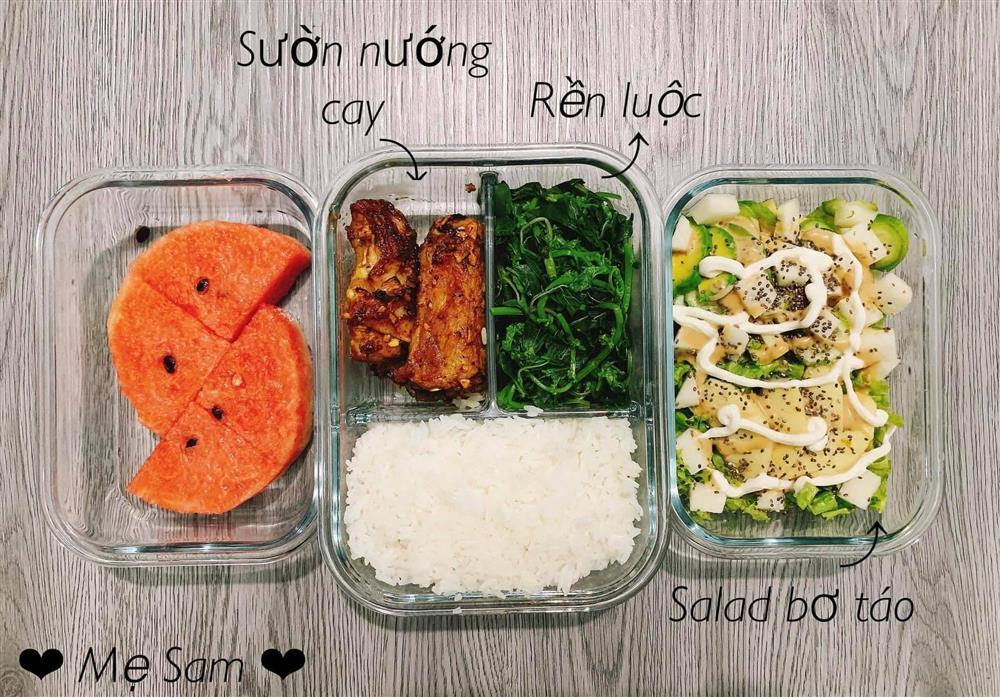 7 hộp cơm đầy ắp món, đi làm 1 tuần no, ngon, an toàn-7