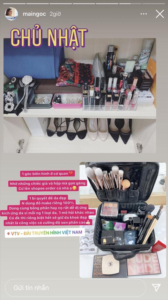 MC Mai Ngọc tiết lộ bí mật trong tủ đồ cá nhân ở nhà đài-3