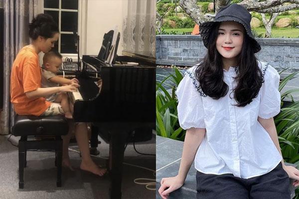 Quý tử nhà Đỗ Duy Mạnh mang son hiệu của mẹ làm đồ chơi-9